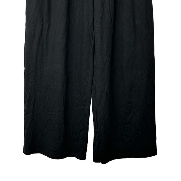 Cider Pants Womens Large Black Elastic Waist With Tie Wide Leg Trousers Palazzo - Picture 4 of 9